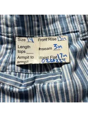 American Eagle Outfitters Womens Mom Shorts Size 14 Blue/White Striped nautical thumbnail 12