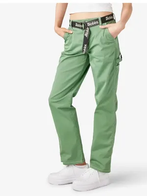 NWT Dickies Womens High Waisted Carpenter Pant, Dark Ivy - FPR51 SZ-27R thumbnail 2