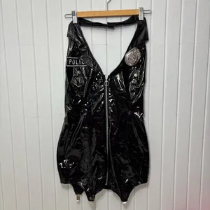Spirit Shiny Black Police Bodysuit Size‎ M thumbnail 2
