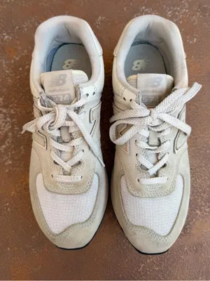 New Balance 574 cream platform trainers sneakers sz 9 women’s thumbnail 2