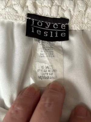 NWOT Joyce Leslie Strapless White Lace Dress/Skirt with Gold Accents thumbnail 9