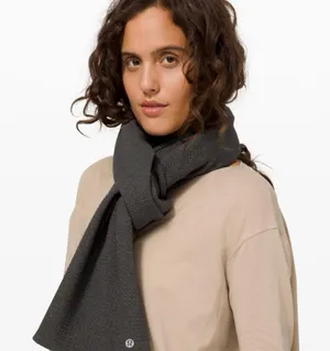 Lululemon All Ease Winter Scarf Heathered Cassis & Black NWT thumbnail 2