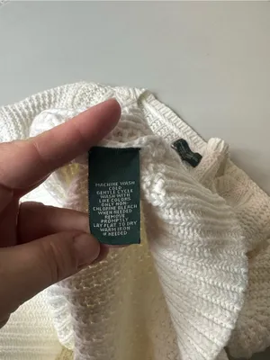 Lauren Ralph Lauren Cable Knit Soft Cotton Blend Chunky Open Knit Sweater Size L thumbnail 8