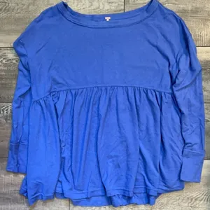 Free People Forever Your Girl Babydoll Blue Top thumbnail 10