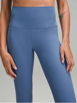Lululemon Align‎ High Rise Ribbed Pant 25” Oasis Blue size 6 thumbnail 3