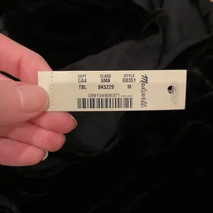 Madewell Velvet Ruffle Mini Dress in Black Size M thumbnail 4