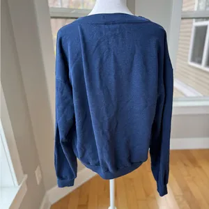 Vintage Navy Blue Alaska Cropped Mockneck Sweatshirt thumbnail 3