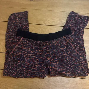 Anthropologie Hei Hei kiri kiti pants orange black medium pull on thumbnail 3