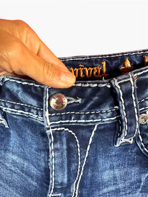 Rock Revival Sundee Easy Skinny Jeans Size 26 Rhinestone Bling Y2K thumbnail 4