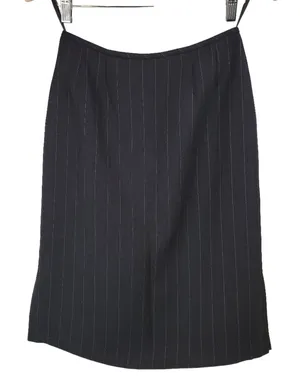 Tahari‎ Arthur Levine Women Black Pinstripe Career Skirt Size 4 thumbnail 1