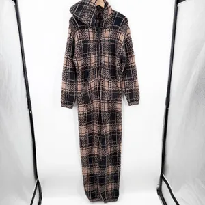 Skims Cozy Knit Plaid Jumpsuit Romper thumbnail 3