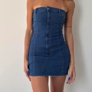Edikted Denim Mini Dress thumbnail 1
