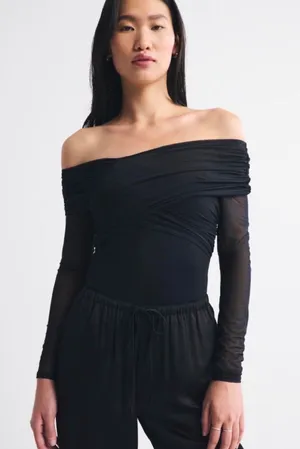 Abercrombie Bodysuit Long Sleeve Black thumbnail 1