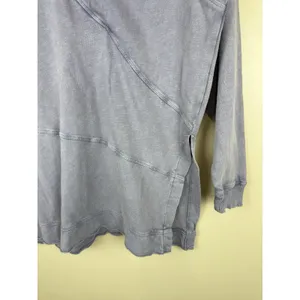Pilcro Crossover Pullover Sweatshirt Women XXS Long Sleeve Purple Cozy Oversized thumbnail 4