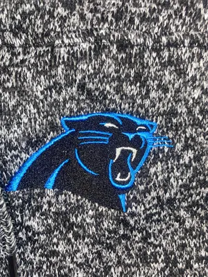 NFL Carolina Panthers Gray Marled Zip Hoodie Jacket thumbnail 3