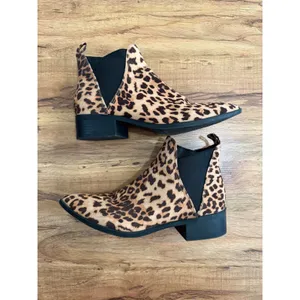 Bella Vita Leopard Print Ankle Boots Pointed Toe Chelsea Booties Brown Black‎ 9 thumbnail 8