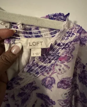 Loft Floral Blouse Long Sleeve Small thumbnail 2
