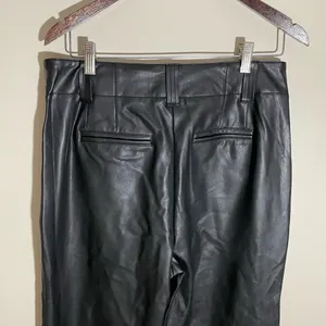 Anthropologie The Naomi Wide Leg Flare Pants Faux Leather thumbnail 6