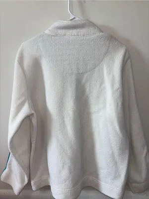 Liz Claiborne Women’s White Fleece Quarter-Zip Pullover thumbnail 3