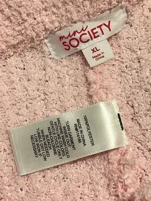 Womens XL Mini Society pink fuzzy knit flared lounge pants thumbnail 7
