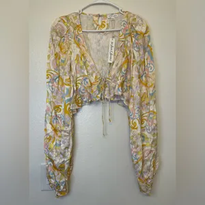 For Love‎ And Lemons Set NWT Marcia Crop Top M and Aiko Mini Skirt Size S thumbnail 2