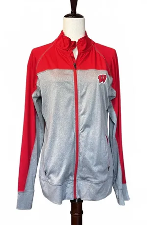 Wisconsin University Athletic Zip-Up Jacket Size 12/14 L thumbnail 1