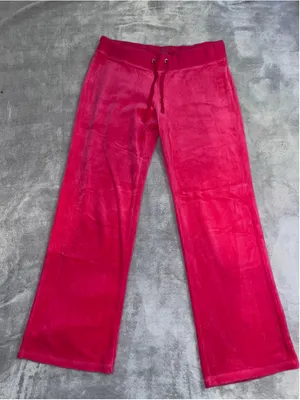 New York & Company Velour Track Pants Size M Pink thumbnail 1