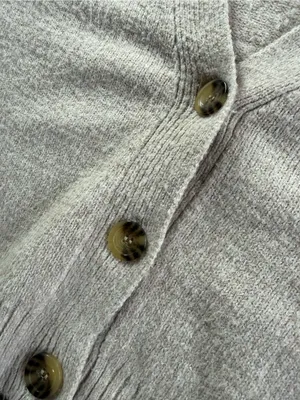 bp Light Taupe Cropped V-Neck Button Cardigan thumbnail 5