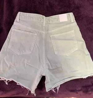 Mint Green  Denim Shorts thumbnail 2