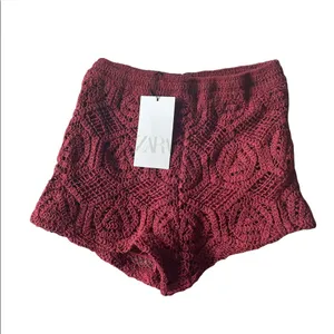 Nwt Zara Bloggers Fav Crochet High Waisted Shorts Small thumbnail 6