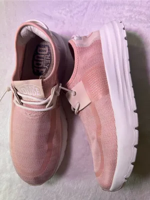 Hey Dude Wendi Slip-On Knit Sneakers - Dusty Rose & Cream thumbnail 6