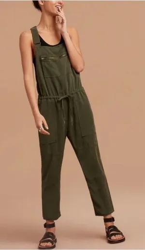 M olive green utility overalls by Aritzia Wilfred Free Jumpsuit One Peice Outfit thumbnail 1