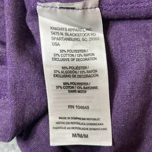 LSU T-Shirt Womens Medium Purple Tee TigerBait Section 101 Majestic‎ NEW thumbnail 9