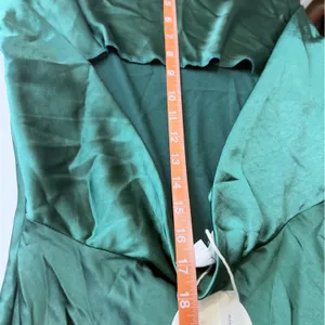 Here Comes The Sun Forest Green Women’s Maxi Dress L – Deep Back, Evening, NWT thumbnail 12