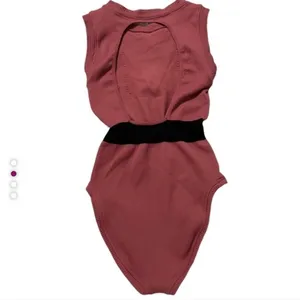FP Movement by Free People Pink Bodysuit with Black Accents NWT thumbnail 3