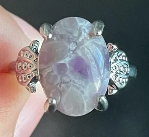 Purple amethyst S925 silver women ring size 7 thumbnail 5
