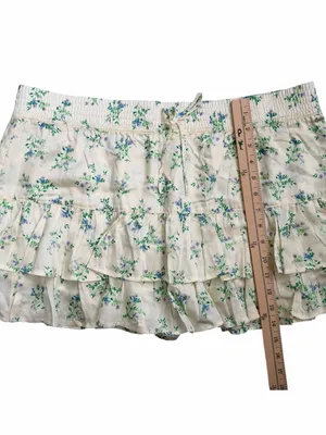 PINK Victoria's Secret Floral Ruffled Mini Skirt thumbnail 5