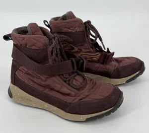 Chaco Women's JCH107470 Burgundy Brown Quilted Winter Snow Boots Size‎ 8 thumbnail 1