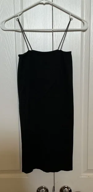 Wild Fable Classic Black Spaghetti Strap Slip Dress thumbnail 1