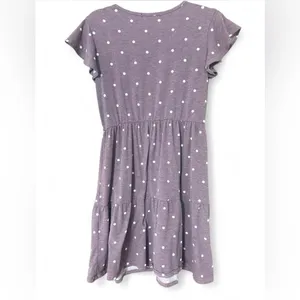 Source Unknown FREE with any purchase- Womens Medium Purple and White Polka Dot Dress thumbnail 4