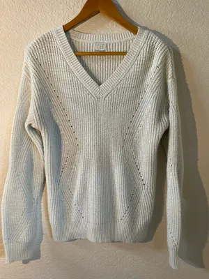 A New Day White Sparkle Sweater thumbnail 1