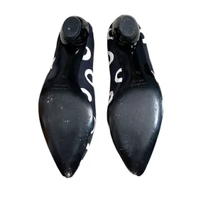 Yves Saint Laurent Circle Print Sculpted Ball Heel Pointed Toe Vintage Pump 7.5 thumbnail 6