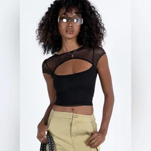 Princess Polly Dobelle Top in Black Size 10 New with tag thumbnail 2