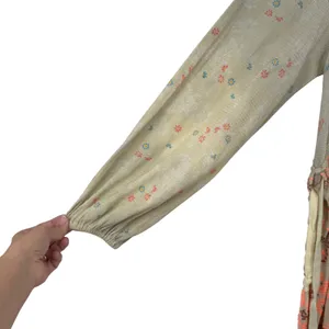 Free People Dahlia‎ Maxi Top S Endless Summer Embroidered Boho Kaftan Tunic thumbnail 4