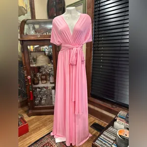 IBTOMCASTLE Multi-Way Infinity Dress XL Pink Maxi Bridesmaid Wedding Prom thumbnail 7
