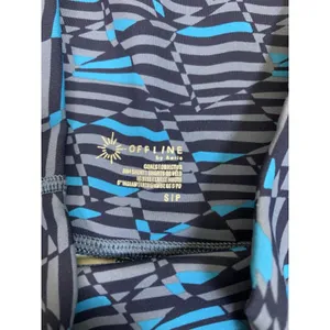 Offline By Aerie Blue Pattern‎ Biker Shorts High Rise Athletic S thumbnail 3