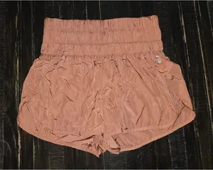 Free People Movement Shorts High Waist Brushed Apricot Women's Small thumbnail 1