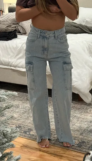 Princess Polly Cargo Jeans thumbnail 1