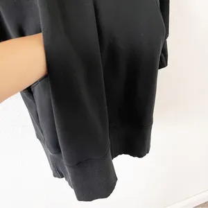 Athleta Cozy Karma 1/4 Zip Black Funnel Neck Athleisure Sweatshirt Dress thumbnail 5