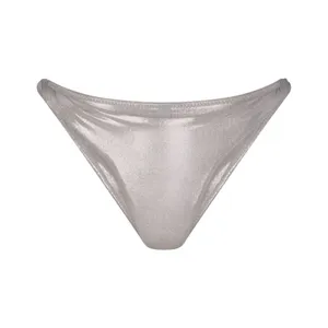 🩶SKIMS LIQUID SHINE SWIM TWISTED BIKINI BOTTOM SMOKE size M NWT thumbnail 2